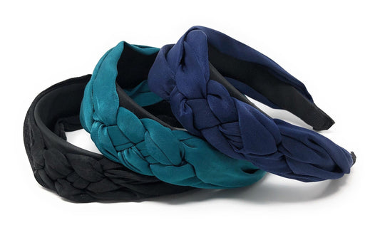 Wide Headband for Girls, Bohemian Braided Knot Headbands for Women,