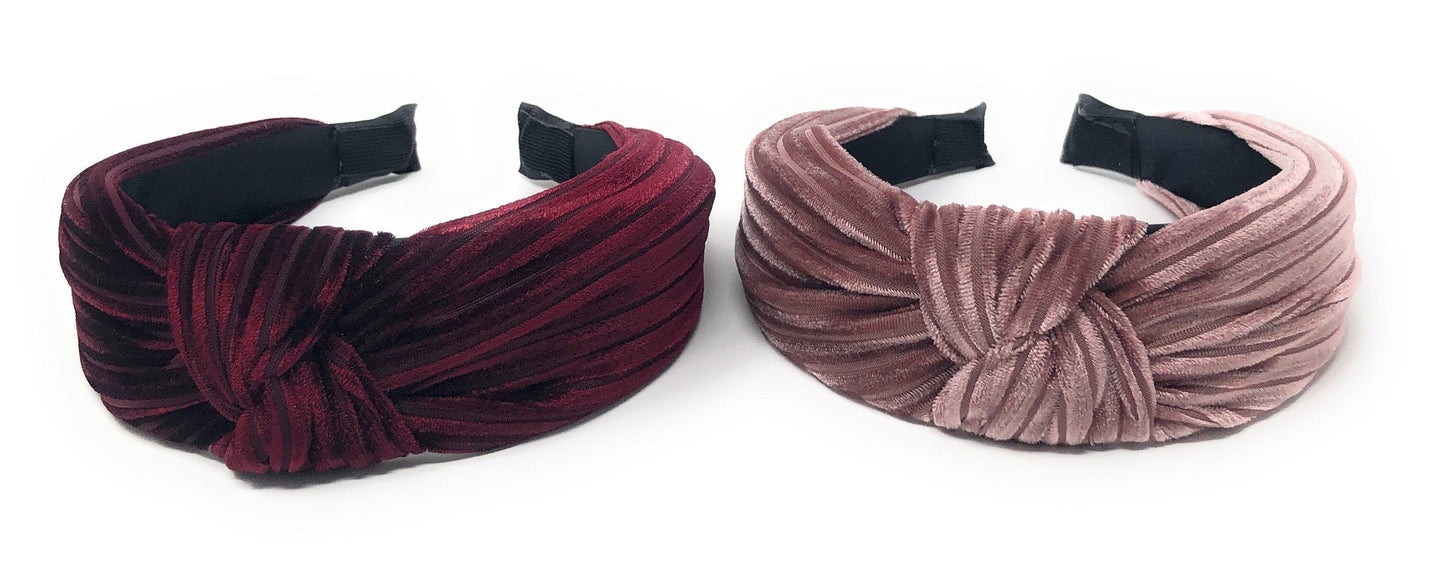 Wide Headband for Girls, Bohemian Turban Headbands, Retro Velvet Hairb