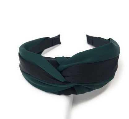 Wide Headband for Girls, Bohemian Turban Headbands, Retro Satin Hairba
