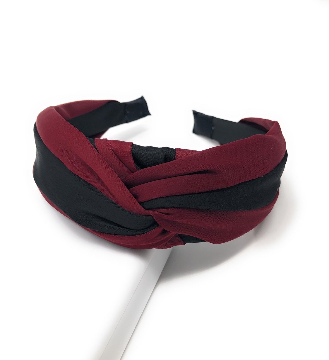 Wide Headband for Girls, Bohemian Turban Headbands, Retro Satin Hairba