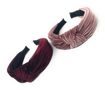 Wide Headband for Girls, Bohemian Turban Headbands, Retro Velvet Hairb
