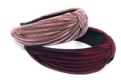 Wide Headband for Girls, Bohemian Turban Headbands, Retro Velvet Hairb