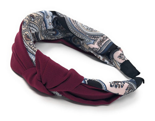 Wide Headband for Girls, Bohemian Braided Knot Headbands for Women, Vi