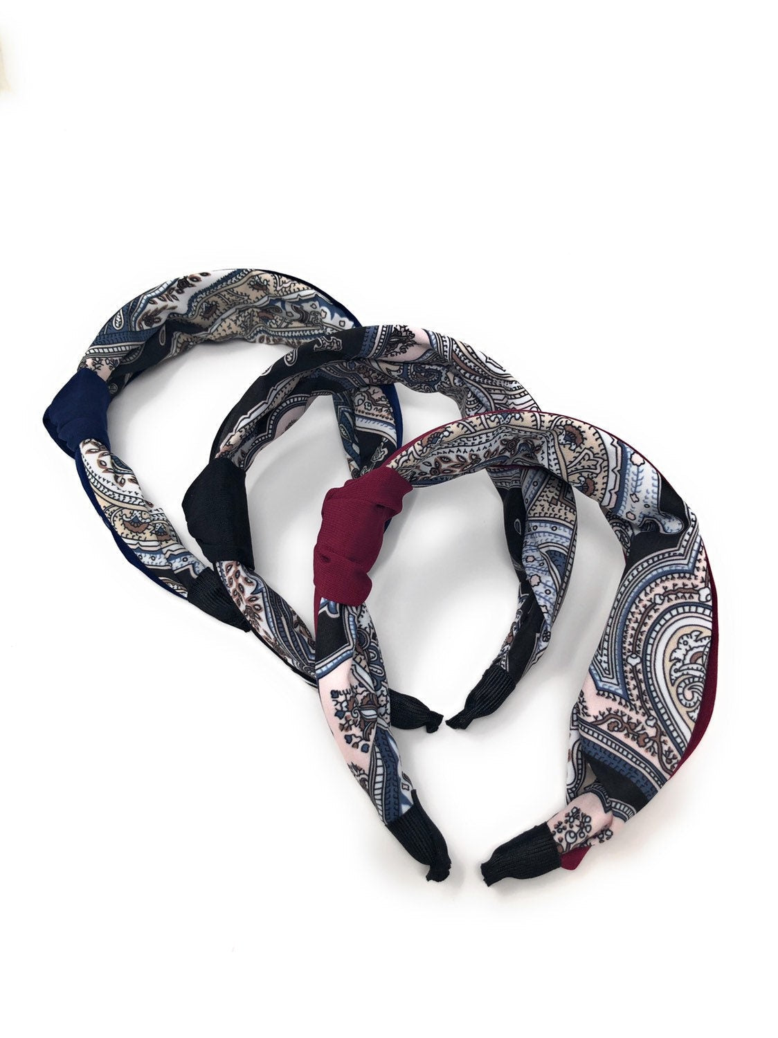 Wide Headband for Girls, Bohemian Braided Knot Headbands for Women, Vi