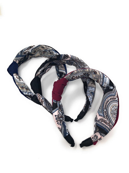 Wide Headband for Girls, Bohemian Braided Knot Headbands for Women, Vi