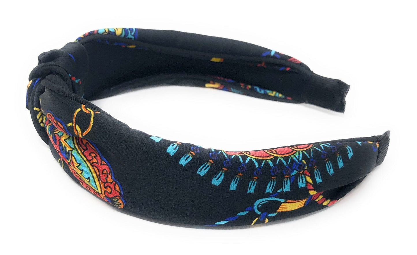 Wide Headband for Girls, Bohemian Turban Headbands, Retro Satin Hairba