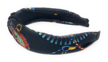 Wide Headband for Girls, Bohemian Turban Headbands, Retro Satin Hairba
