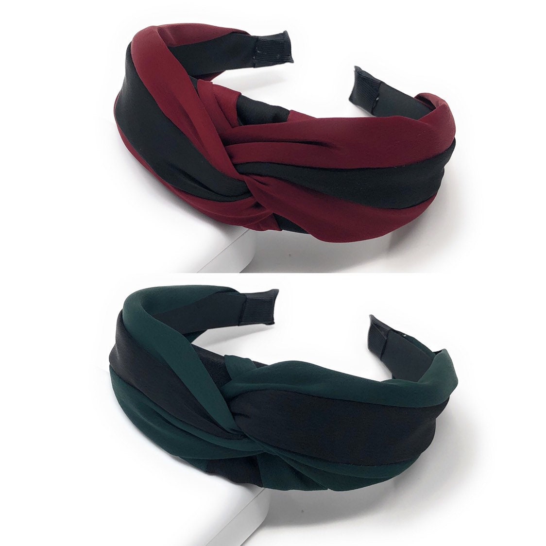 Wide Headband for Girls, Bohemian Turban Headbands, Retro Satin Hairba