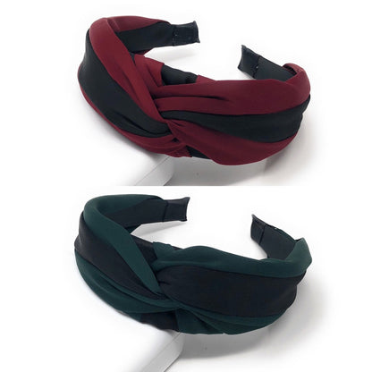 Wide Headband for Girls, Bohemian Turban Headbands, Retro Satin Hairba