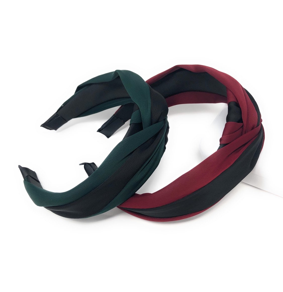 Wide Headband for Girls, Bohemian Turban Headbands, Retro Satin Hairba