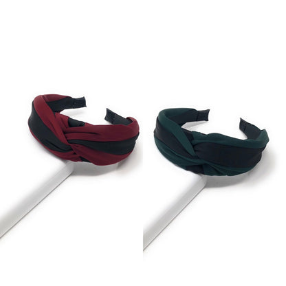 Wide Headband for Girls, Bohemian Turban Headbands, Retro Satin Hairba