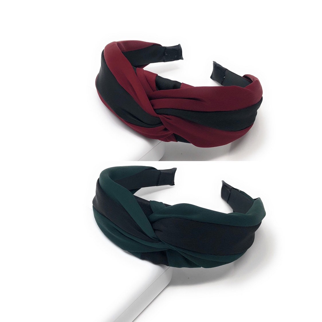 Wide Headband for Girls, Bohemian Turban Headbands, Retro Satin Hairba