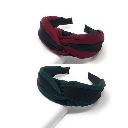Wide Headband for Girls, Bohemian Turban Headbands, Retro Satin Hairba