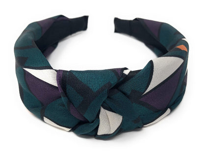Wide Headband for Girls, Bohemian Turban Headbands, Mosaic Geometric H