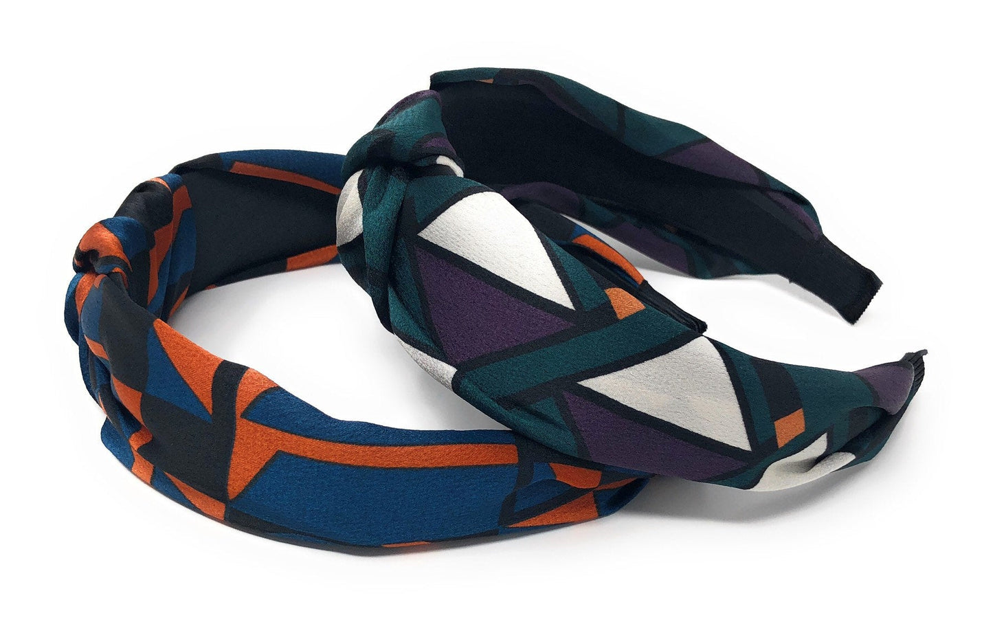 Wide Headband for Girls, Bohemian Turban Headbands, Mosaic Geometric H