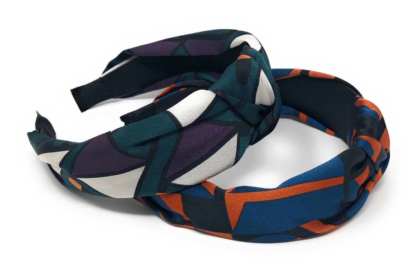 Wide Headband for Girls, Bohemian Turban Headbands, Mosaic Geometric H