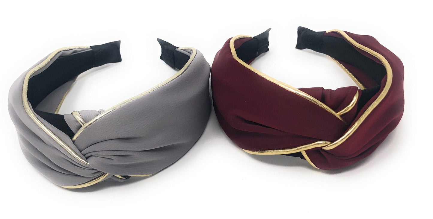 Wide Satin Headband for Girls, Bohemian Turban Retro Headbands, Twiste
