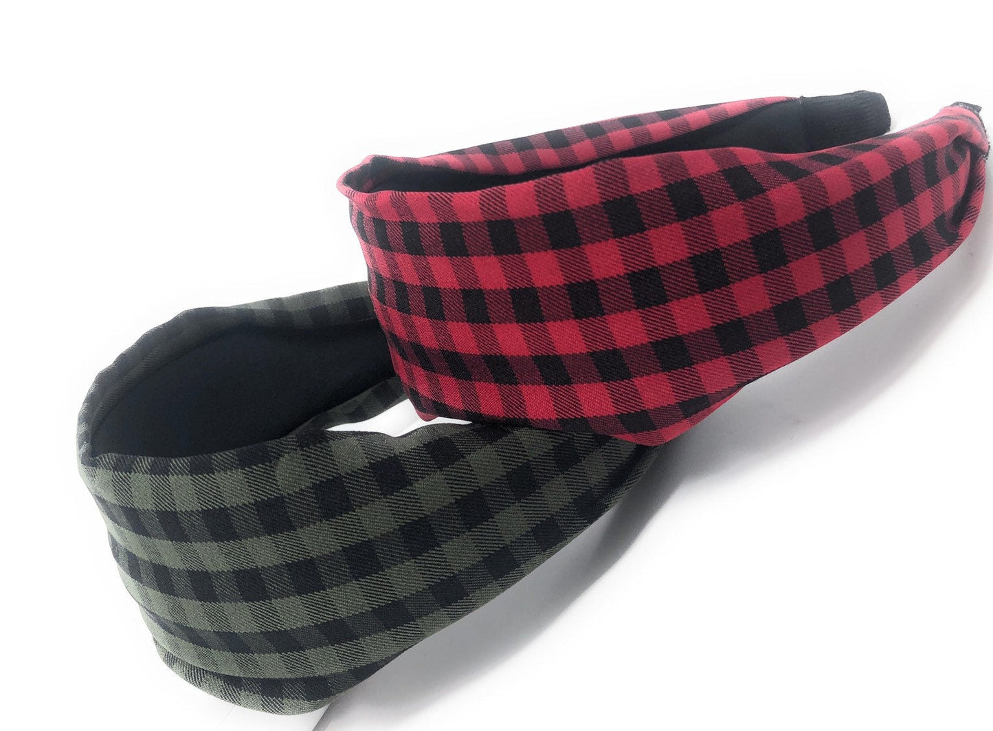Wide Plaid Headband for Girls, Vintage Style Hairband, Gifts for Girls