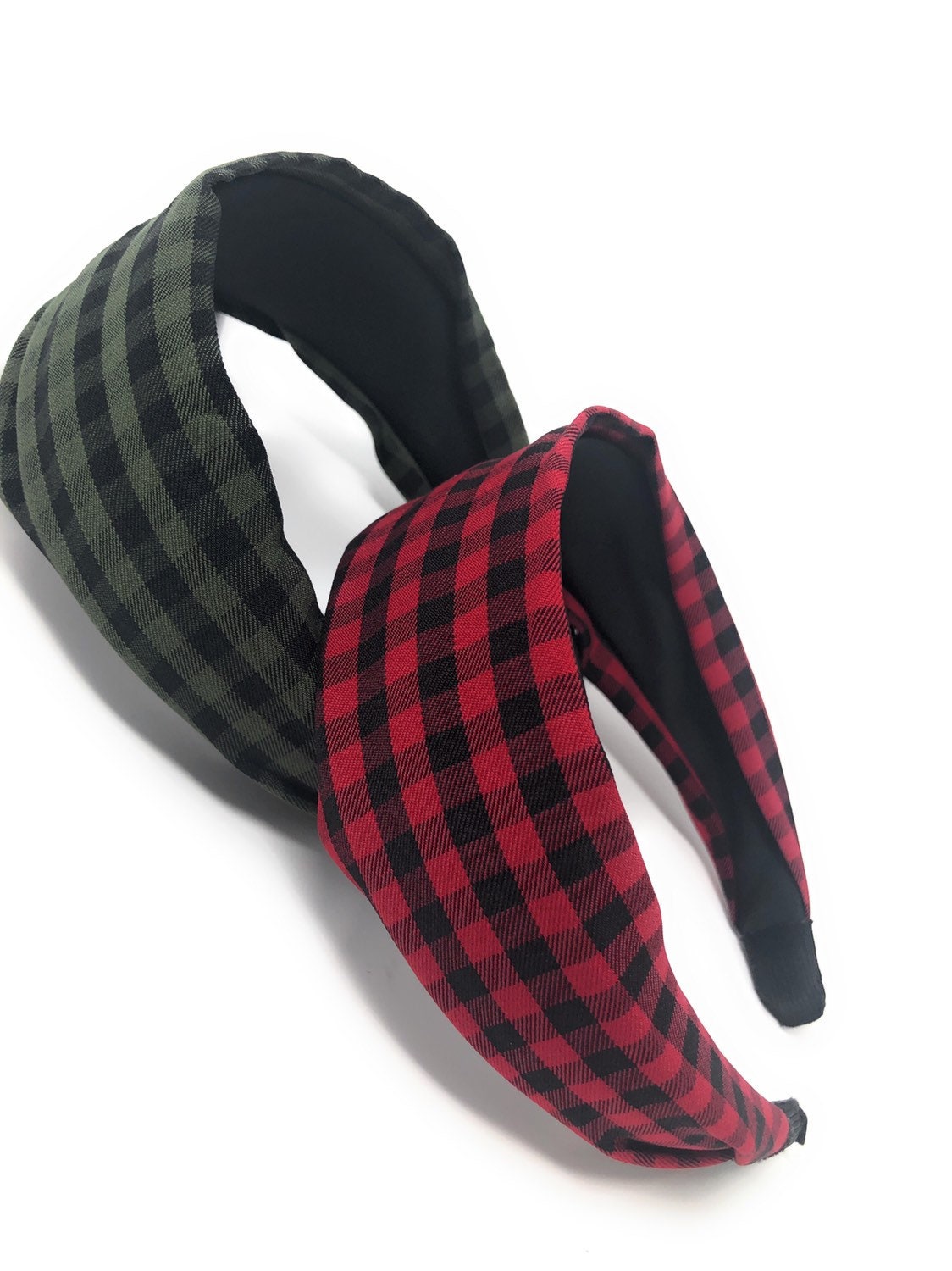Wide Plaid Headband for Girls, Vintage Style Hairband, Gifts for Girls