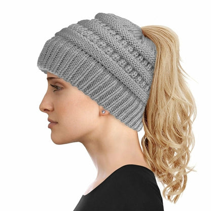 Women's Soft-Knit Ponytail Hat (Multiple Colors)