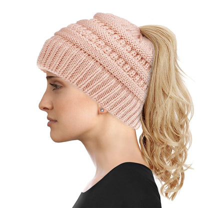 Women's Soft-Knit Ponytail Hat (Multiple Colors)