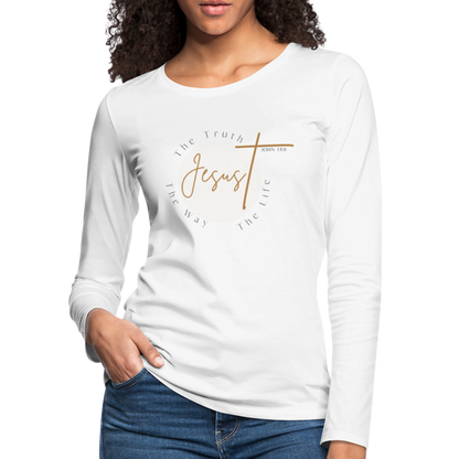 Womens Graphic Tee, Jesus The Truth The Way The Life, Long Sleeve