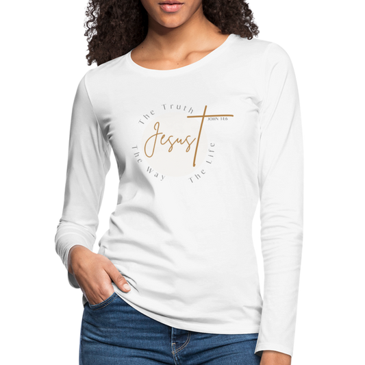 Womens Graphic Tee, Jesus The Truth The Way The Life, Long Sleeve