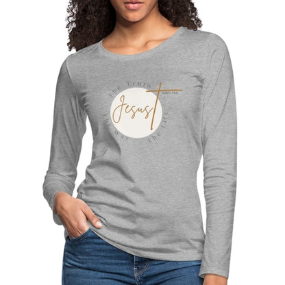 Womens Graphic Tee, Jesus The Truth The Way The Life, Long Sleeve