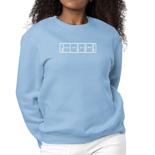 Womens Long Sleeve Graphic Sweatshirt Jesus The Truth The Way The Life