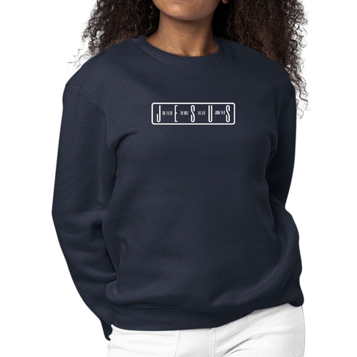 Womens Long Sleeve Graphic Sweatshirt Jesus The Truth The Way The Life