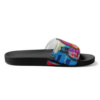 Women's Slides Sutileza Smooth Colorful Abstract Print