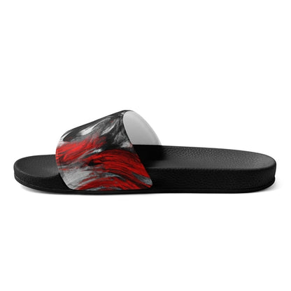 Women's Slides Decorative Black Red White Abstract Seamless Pattern